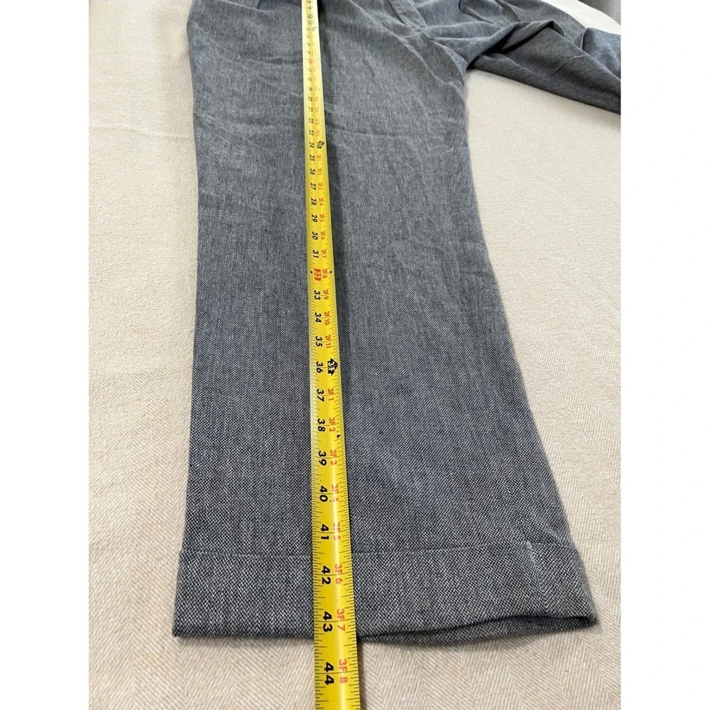 VTG Polo Ralph Lauren Linen Viscose Double Pleated Cuffed Pant Men 42(40x32 Gray
